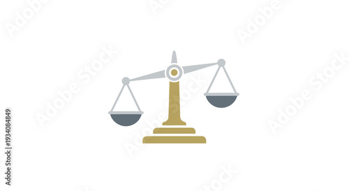 A symbolic illustration of balance, equity, and fairness, rendered in clean design