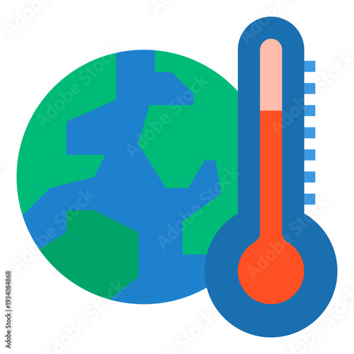 Thermometer in the shape of the earth, Global warming