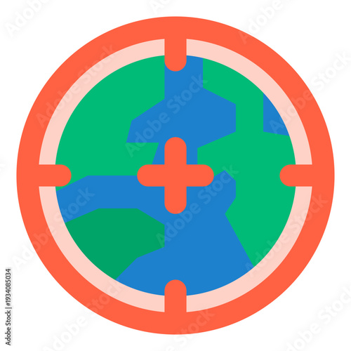 Earth In Crosshairs Target