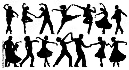 A collection of diverse human head and bust silhouettes showcasing various hairstyles and profiles against a white background.