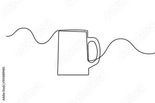 Alcohol drink glass line art minimalist sketch for brewery logo or poster design