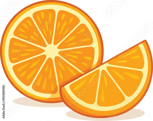 orange slice and wedge transparent