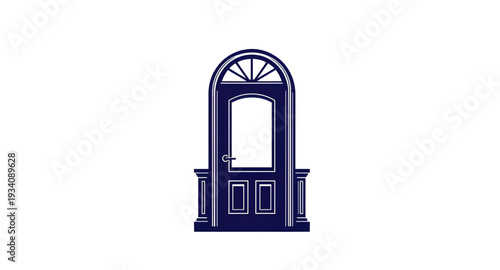 door, entrance, gateway, portal, doorway, entry, threshold, frame, archway, access, house, home, building, facade, architecture, vector, illustration, icon, symbol, isolated, white, minimal, simple, o