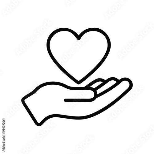 hand holding heart