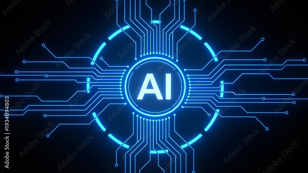 Obraz premium AI circuit board design