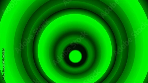 Neon Green Circle Pulse Abstract Animation
