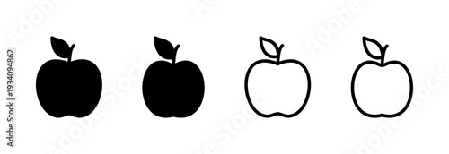 Apple icon vector illustration. Apple sign and symbols for web design.