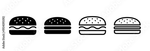 Burger icon vector illustration. burger sign and symbol. hamburger