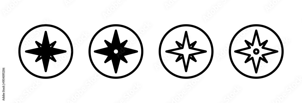 Fototapeta premium Compass icon vector illustration. arrow compass icon sign and symbol