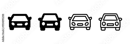 Car icon vector illustration. car sign and symbol. small sedan