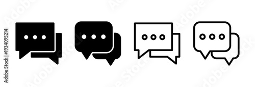 Chat icon vector illustration. speech bubble sign and symbol. comment icon. message