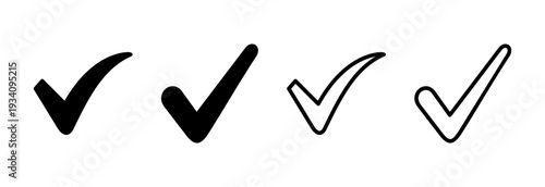 Check mark icon vector illustration. Tick mark sign and symbol