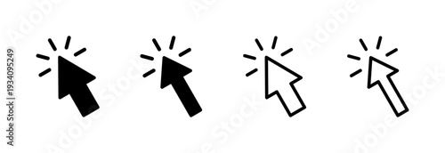 Click icon vector illustration. pointer arrow sign and symbol. cursor icon