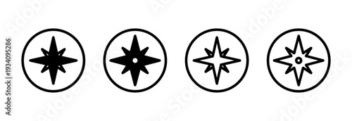 Compass icon vector illustration. arrow compass icon sign and symbol