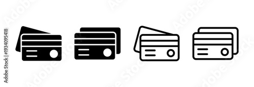 Credit card icon vector illustration. Credit card payment sign and symbol