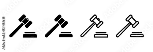 Gavel icon vector illustration. judge gavel sign and symbol. law icon. auction hammer