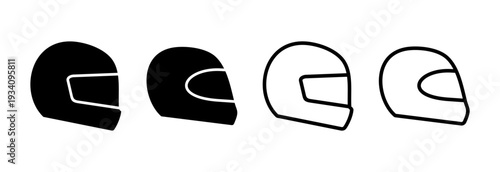 Helmet icon vector illustration. Motorcycle helmet sign and symbol. Construction helmet icon. Safety helmet