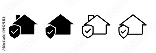 home insurance icon vector illustration. home protection sign and symbol