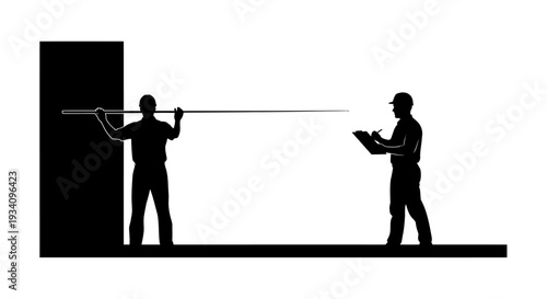 Two men engage in a fencing duel with swords in a dark room