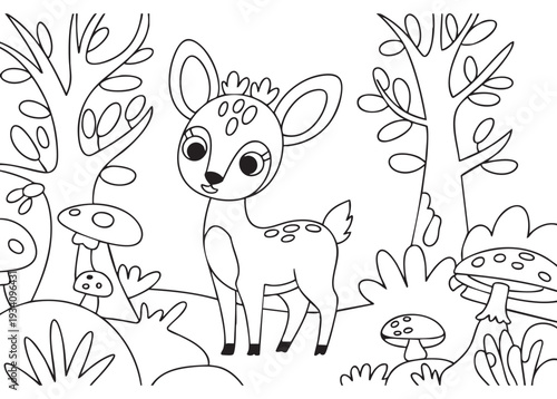 vector coloring page for childens