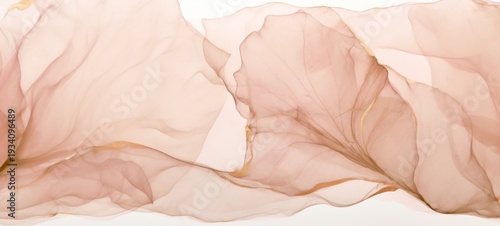 Abstract marble marbled stone ink liquid fluid painted painting texture luxury background banner - Pink petals, blossom flower swirls gold painted lines