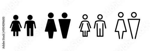Man and woman icon vector illustration. male and female sign and symbol. Girls and boys