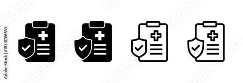 Medical insurance icon vector illustration. health insurance sign and symbol