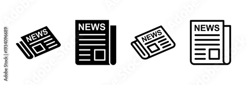Newspaper icon vector illustration. news paper sign and symbolign