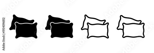 Pillow icon vector illustration. Pillow sign and symbol. Comfortable fluffy pillow