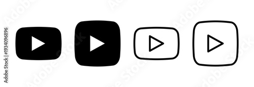 Play Icon vector illustration. Play button sign and symbol