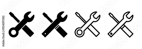 Repair tools icon vector illustration. tool sign and symbol. setting icon. Wrench and screwdriver. Service