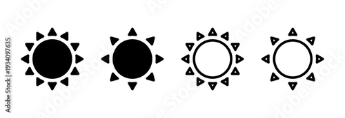 Sun icon vector illustration. Brightness sign and symbol.