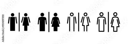 Toilet icon vector illustration. Girls and boys restrooms sign and symbol. bathroom sign. wc, lavatory