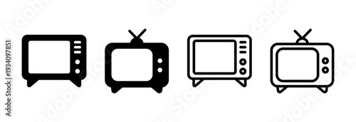 Tv icon vector illustration. television sign and symbol