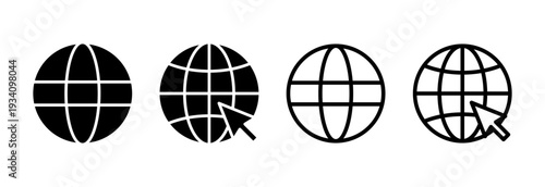 Web icon vector illustration. go to web sign and symbol. web click icon. Global search icon