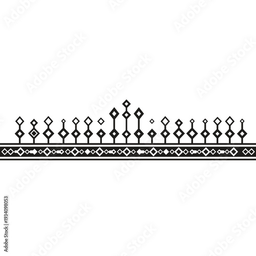 Ornate Border Design with Geometric Patterns.