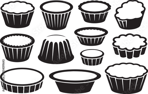 Black and white cupcake liners cupcake wrappers baking