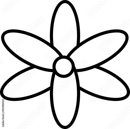 Delphinium Flower Icon, Delphinium Blossom Floral Line Icon, Delphinium Wildflower Minimal Design Icon