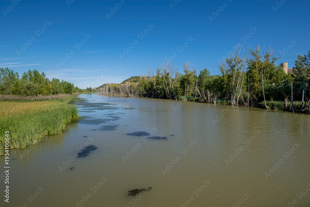 Obraz premium Ford of the Duero River mentioned in the Cantar de Mio Cid, Navapalos, Soria, autonomous community of Castilla y León, Spain, Europe