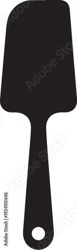 Black rubber spatula with hole in handle kitchen tool