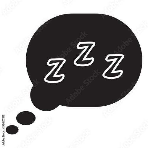 Sleep ZZZ speech Bubble icon. Resting and snoring vector symbols.