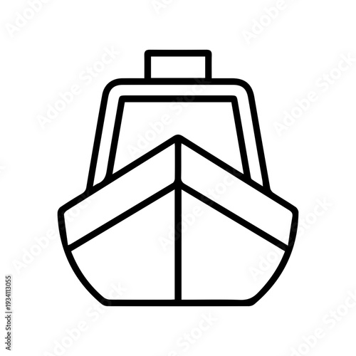 Front view of a ferry boat