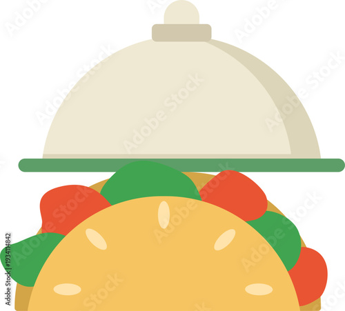 Serving Dish Cloche Icon illustration