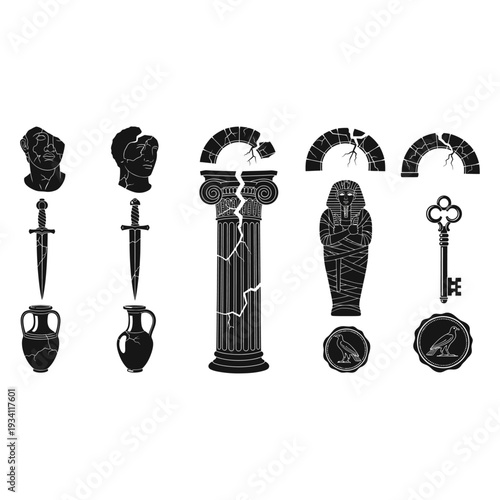 A set of golden keys with lock representing success symbol