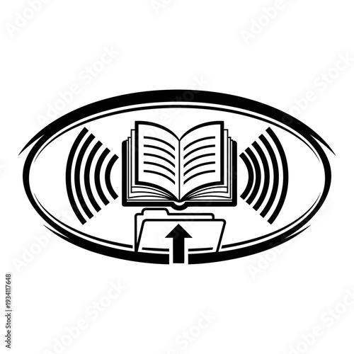 Black and white vector illustration of a wireless wifi internet icon symbol on a white abstract background