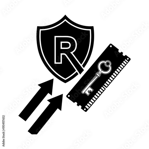 Vector illustration of a key symbol combining piano keys and house keys to represent security and success concept