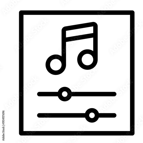 Audio Settings Line Icon
