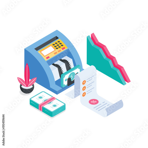 Take a look at this amazing isometric illustration of financial audit process