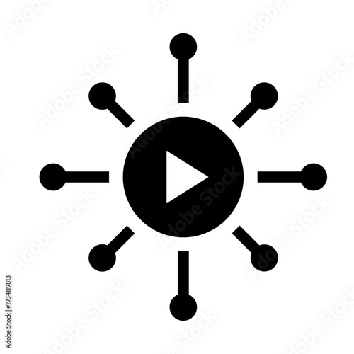 Media Distribution Solid Icon