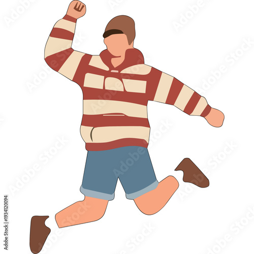 Person in red Icon Vector Element